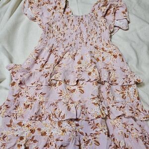 Floral Pink Kids Dress